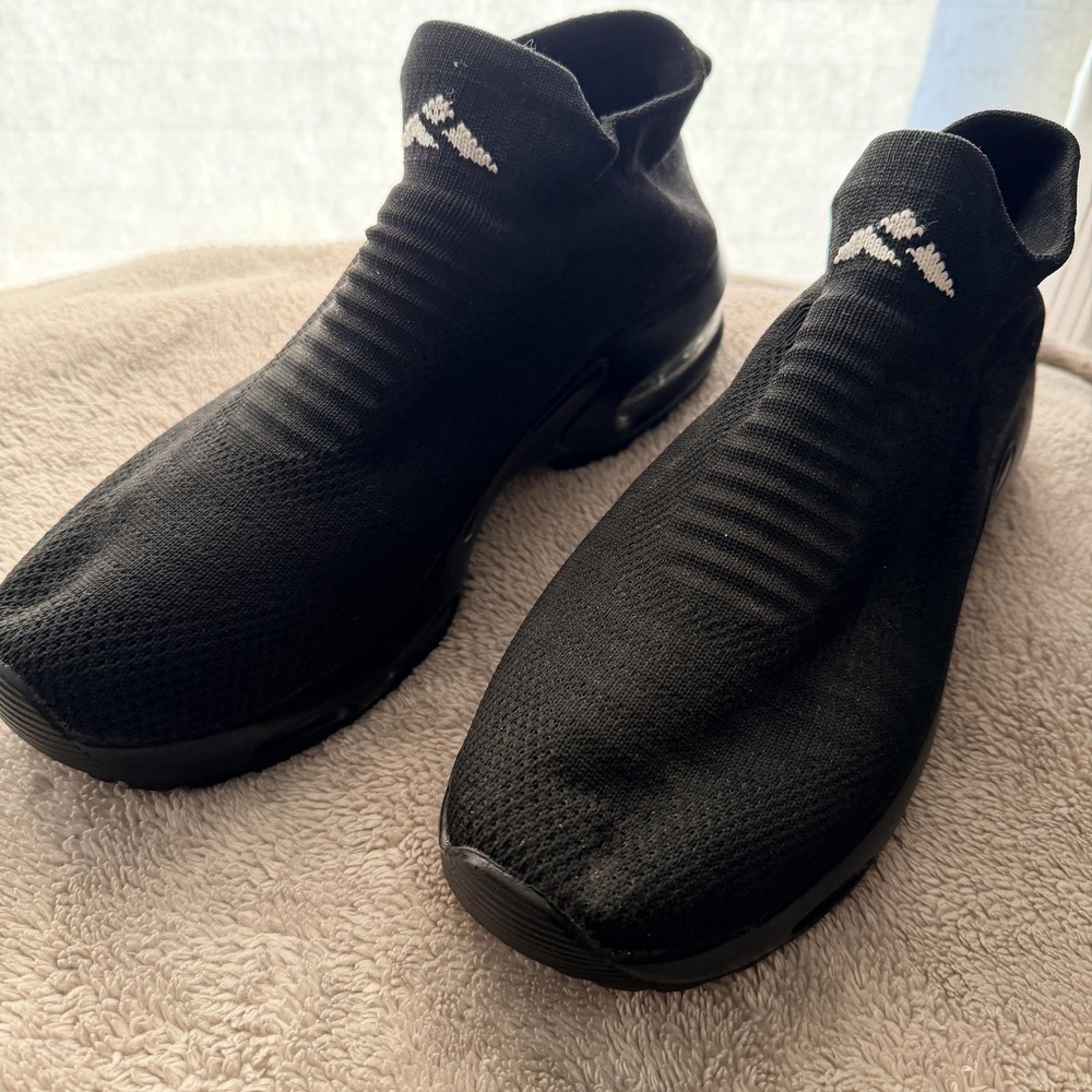 Mishansha Shoes Mens Size 8.5 Black Mesh Slip On Air Cushion Athletic Sneakers